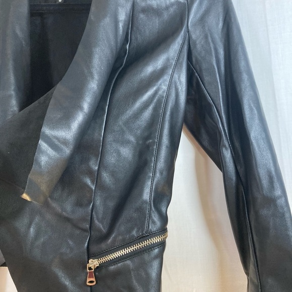 Dynamite vegan leather waterfall collar jacket with zipper details XS - Picture 10 of 13